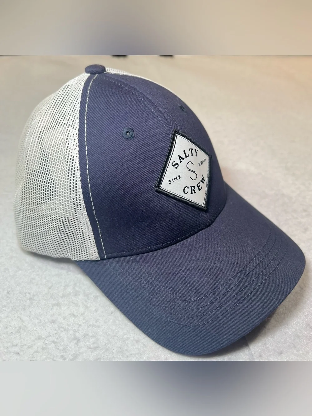 Salty Crew Youth Sealine Retro Trucker Hat Navy Blue OSFM Snapback Cap